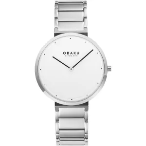 Obaku Klip Brace White 39mm Watch - V258GXCISC