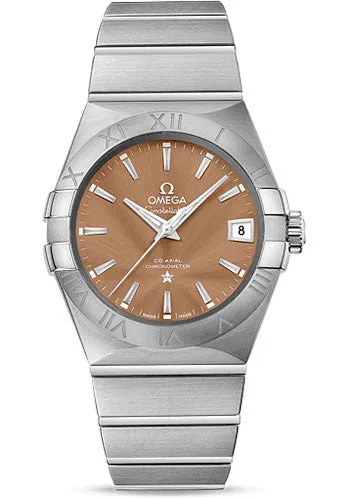 Omega Constellation Co-Axial Watch - 38 mm Steel Case - Bronze Dial - 123.10.38.21.10.001