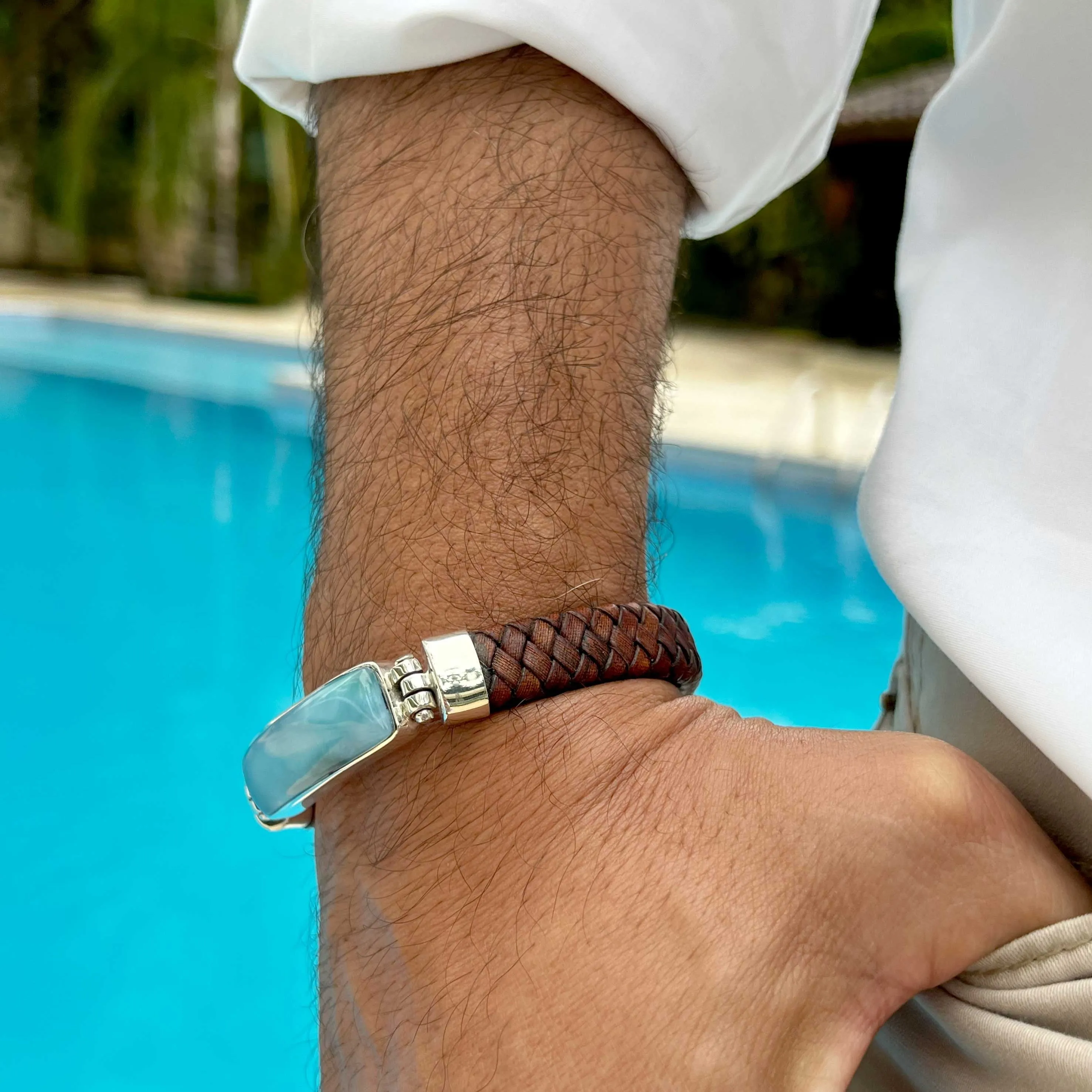 Omer Brown Leather Bracelet