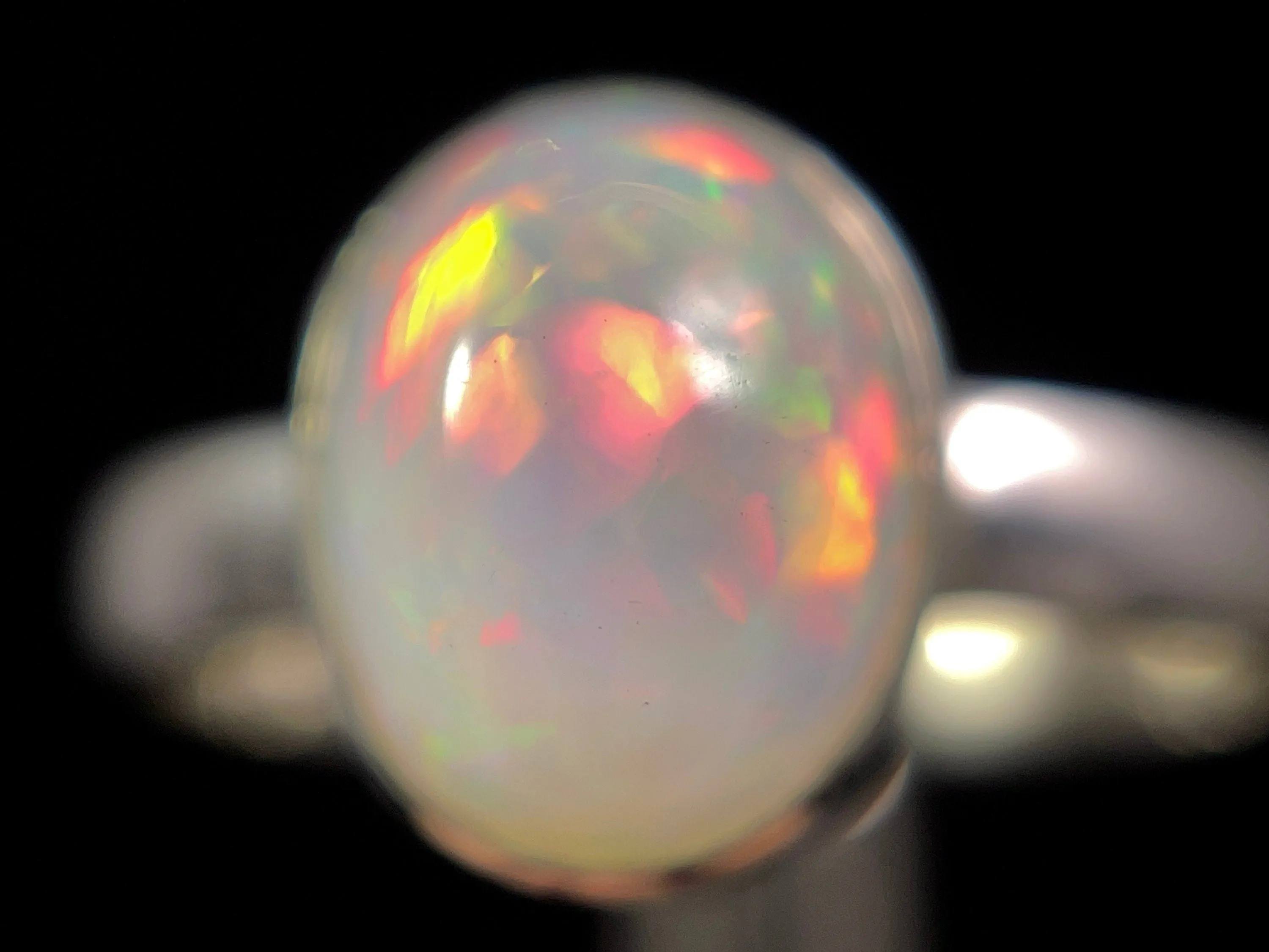 OPAL RING - Sterling Silver, Size 8 - Dainty Opal Ring, Opal Jewelry, Welo Opal, 49266