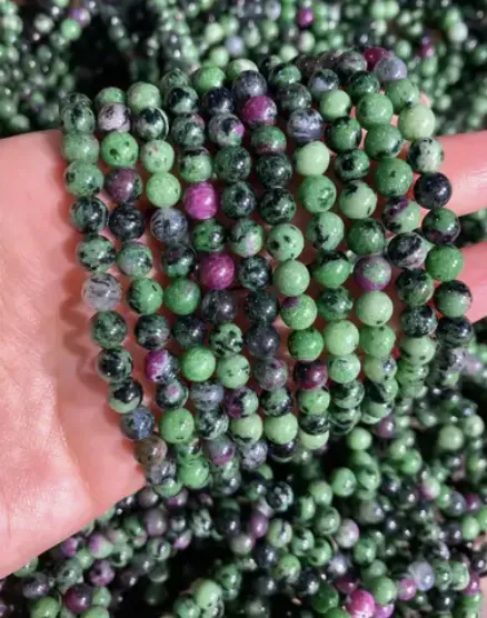 #P384 Ruby Zoisite Beaded Bracelet