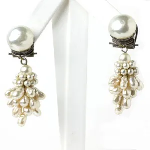 Pearl Cluster Earrings by Louis Rousselet