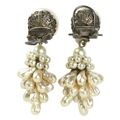 Pearl Cluster Earrings by Louis Rousselet