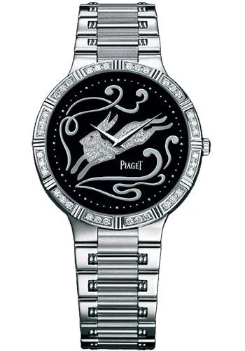 Piaget - Dancer Ultra-Thin - 38 mm - White Gold - Onyx Zodiac Watch G0A32193