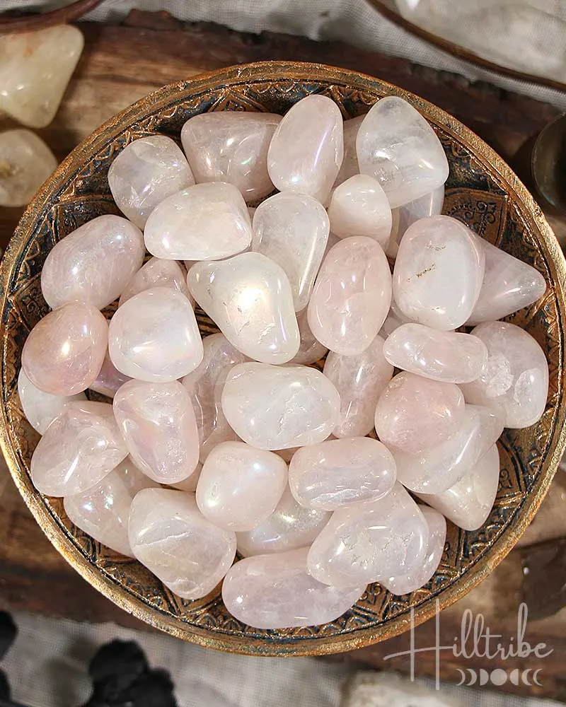 Pink Aura Quartz Tumbled