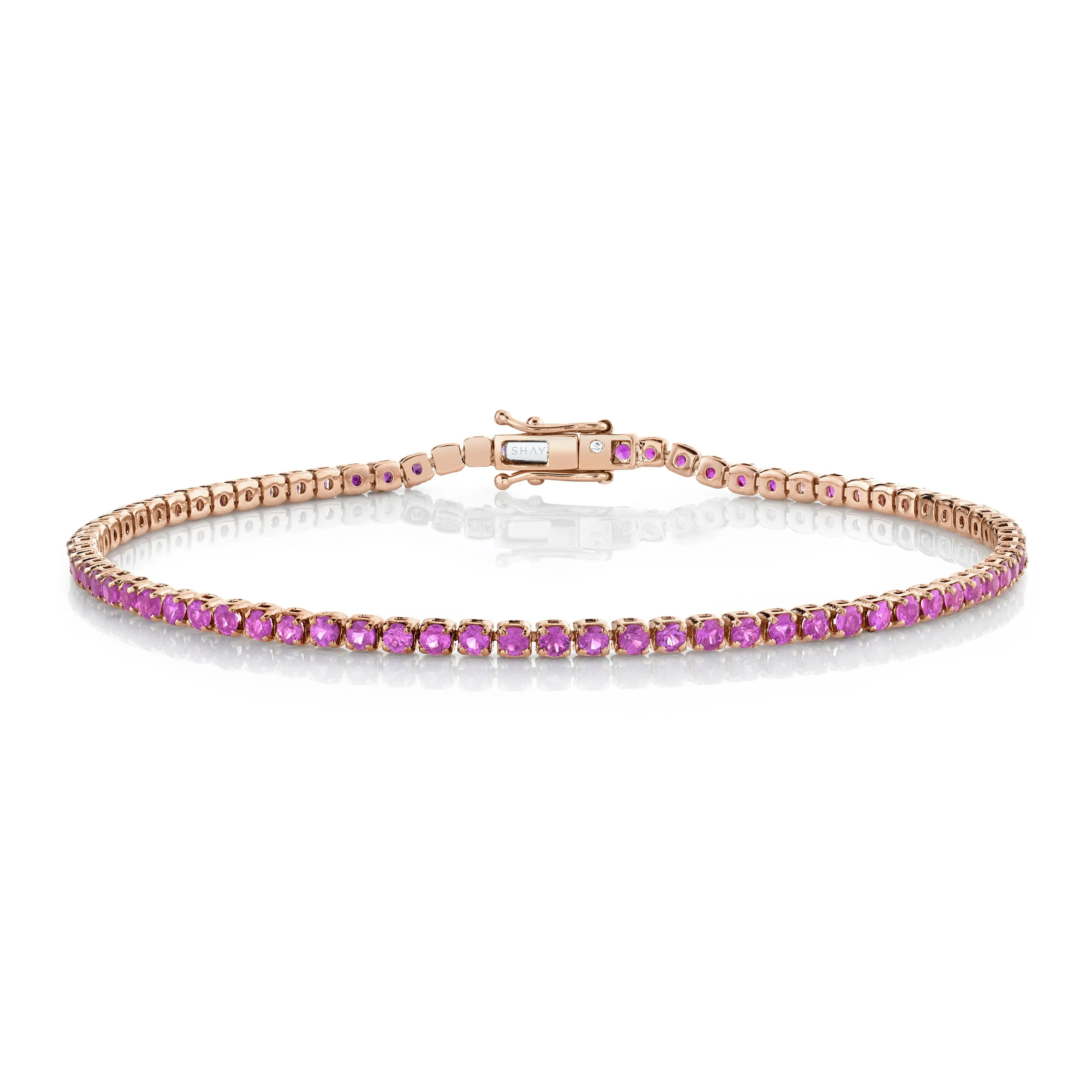 PINK SAPPHIRE SINGLE LINE THREAD BRACELET