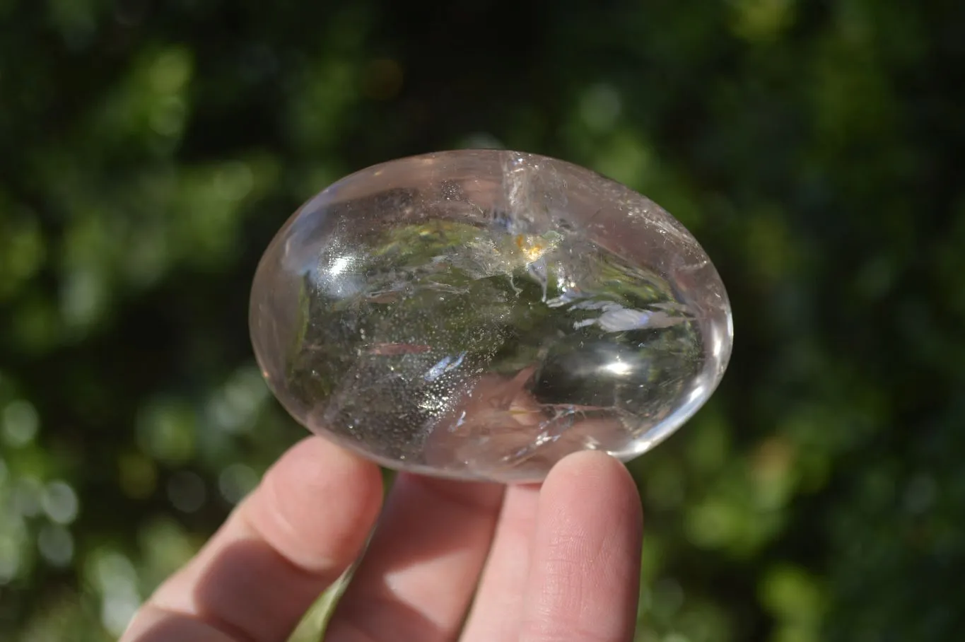 Polished Clear Quartz Crystal Galet / Palm Stones x 7 From Madagascar