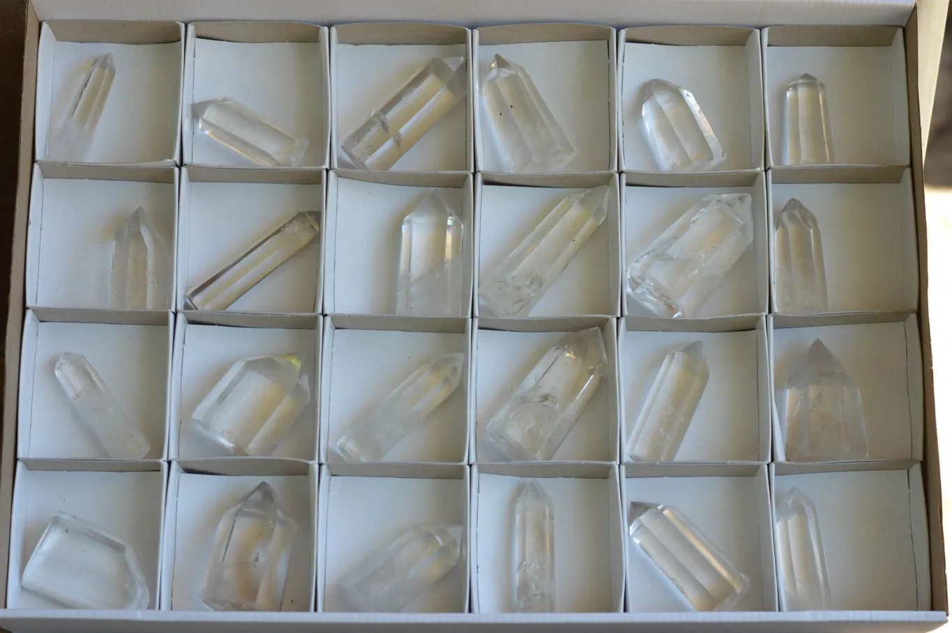 Polished Clear Quartz Crystal Points x 24 From Madagascar