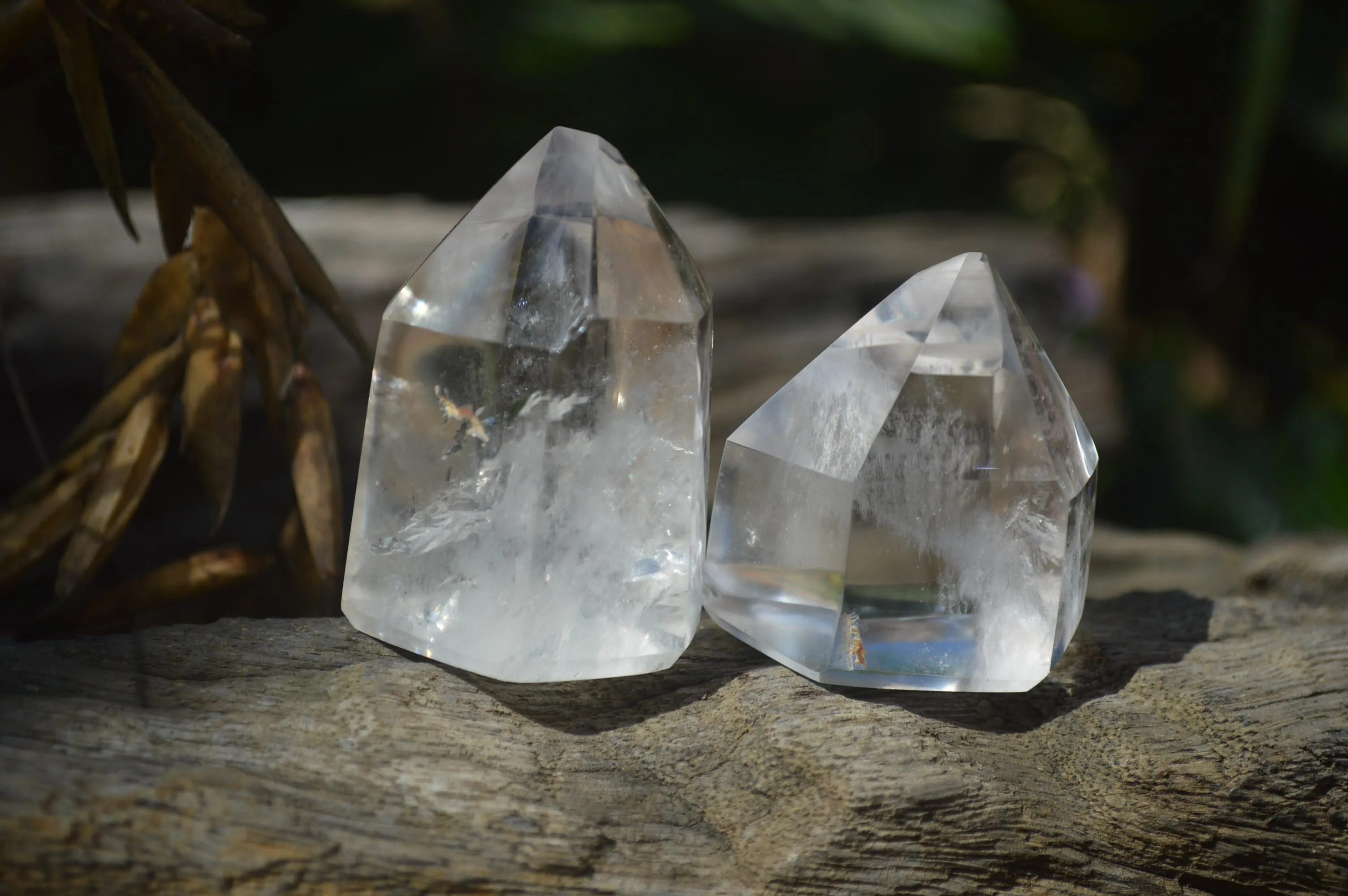 Polished Smokey Phantom Quartz Crystals x 12 From Madagascar