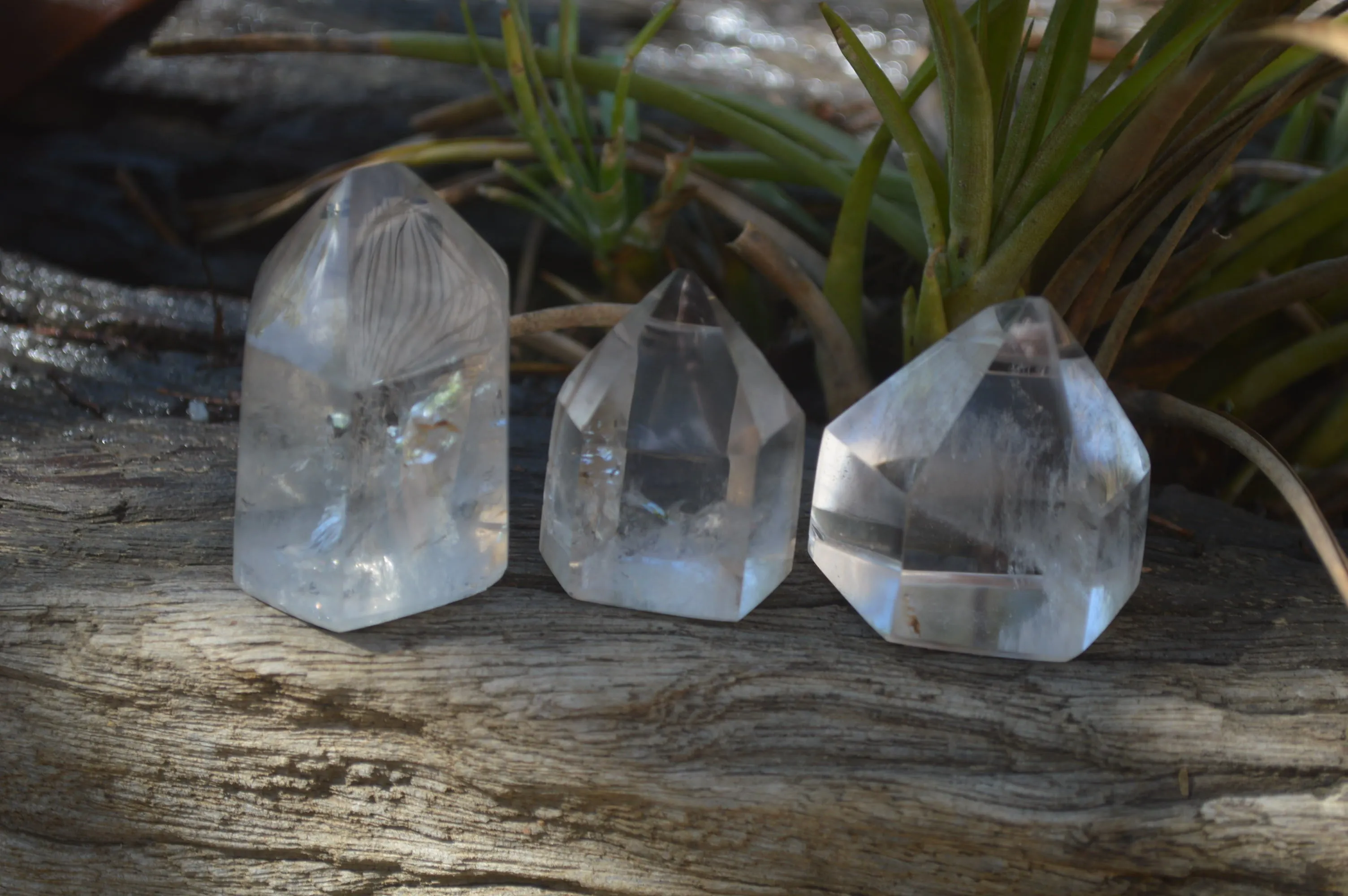 Polished Smokey Phantom Quartz Crystals x 12 From Madagascar