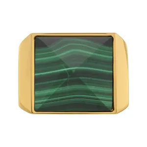 Pyramid Ring - Malachite Medium