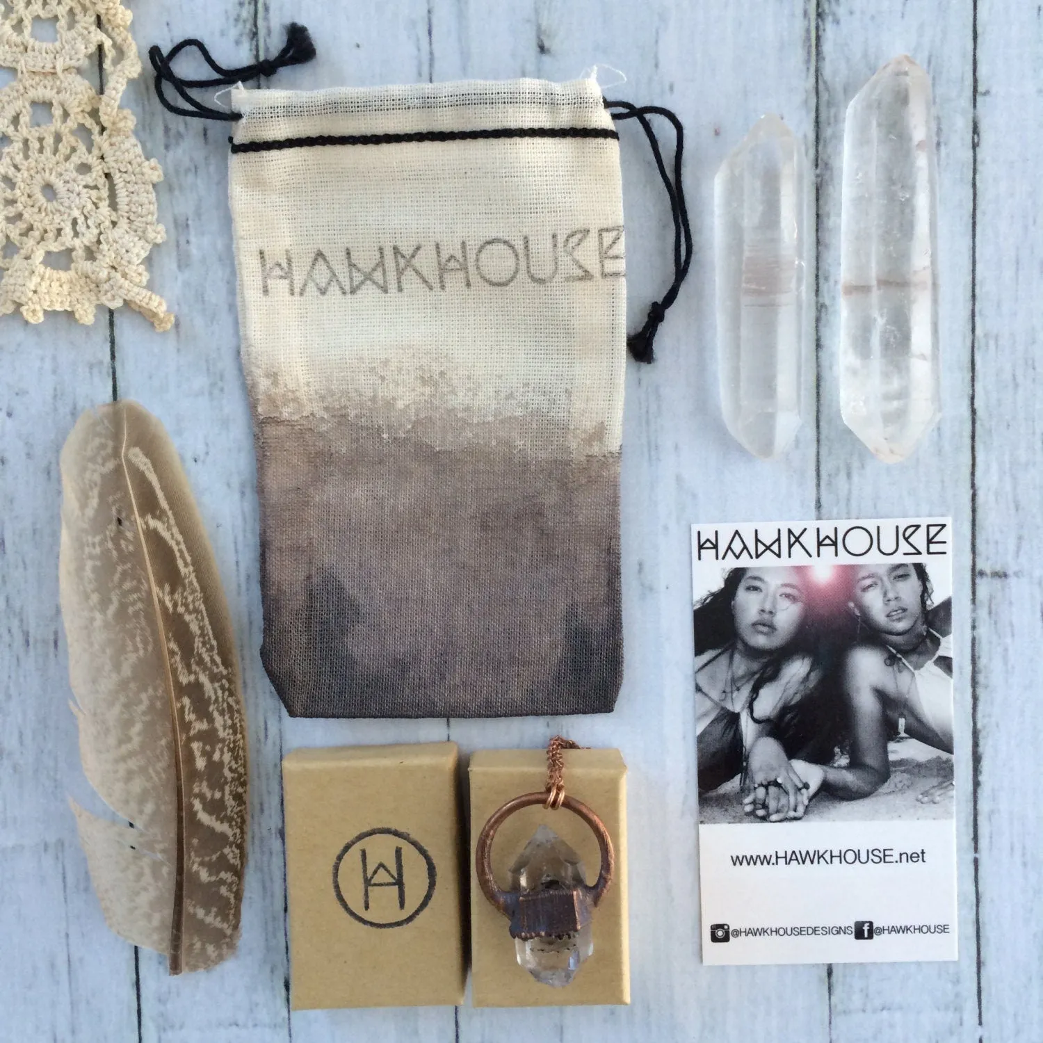 Quartz crystal keychain | Raw crystal keychain