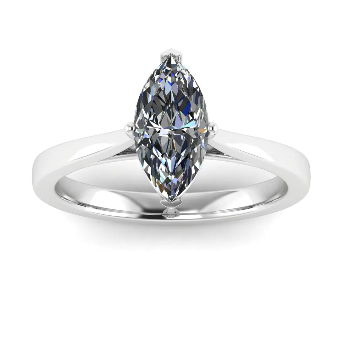 "Eden" Solitaire Marquise Cut Diamond Engagement Ring SSMC04