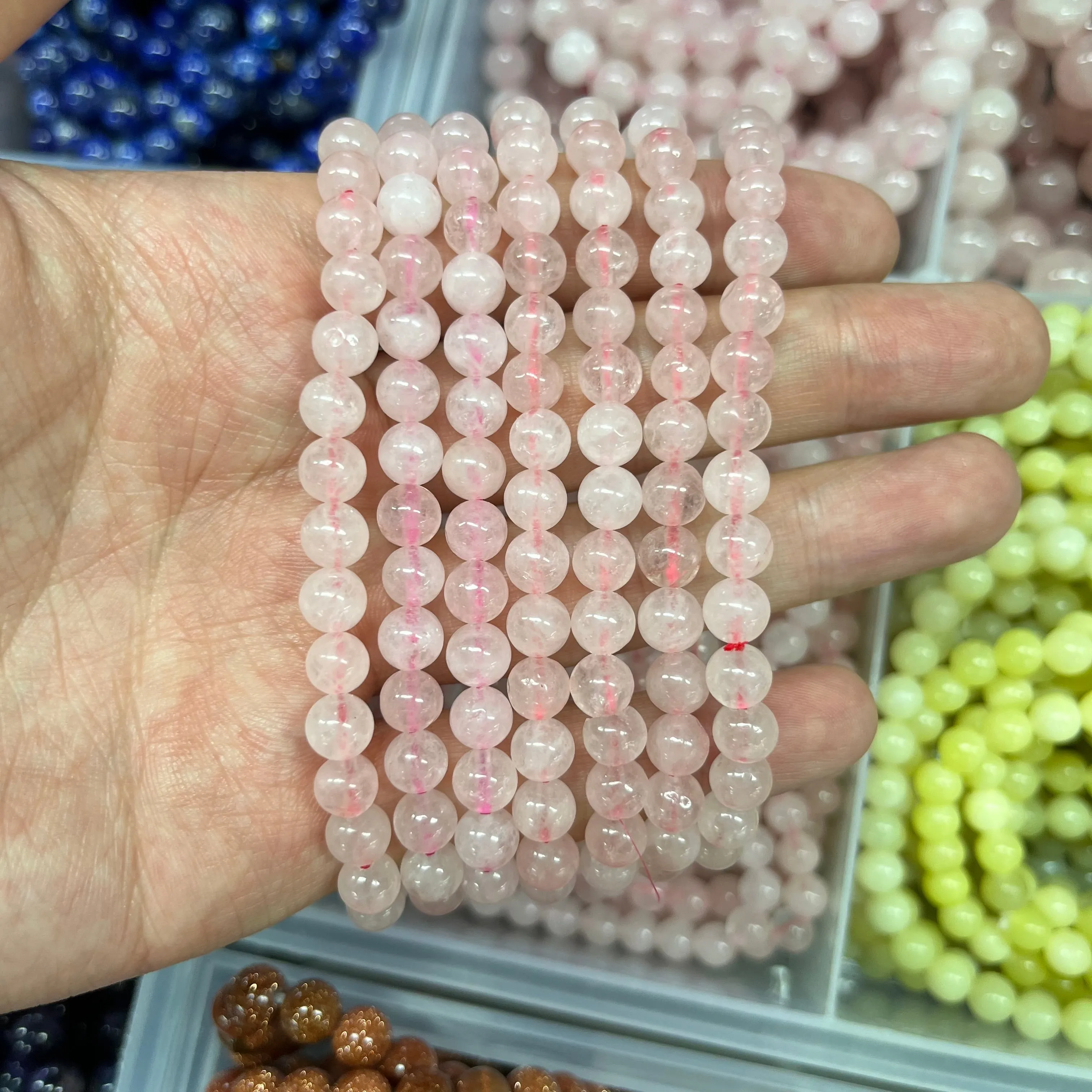 Rose quartz bracelets