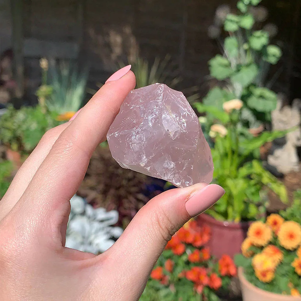 Rose Quartz Rough High Grade Crystal Chunks