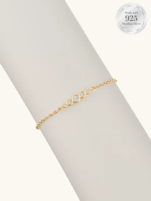 Round Bezel Line Bracelet