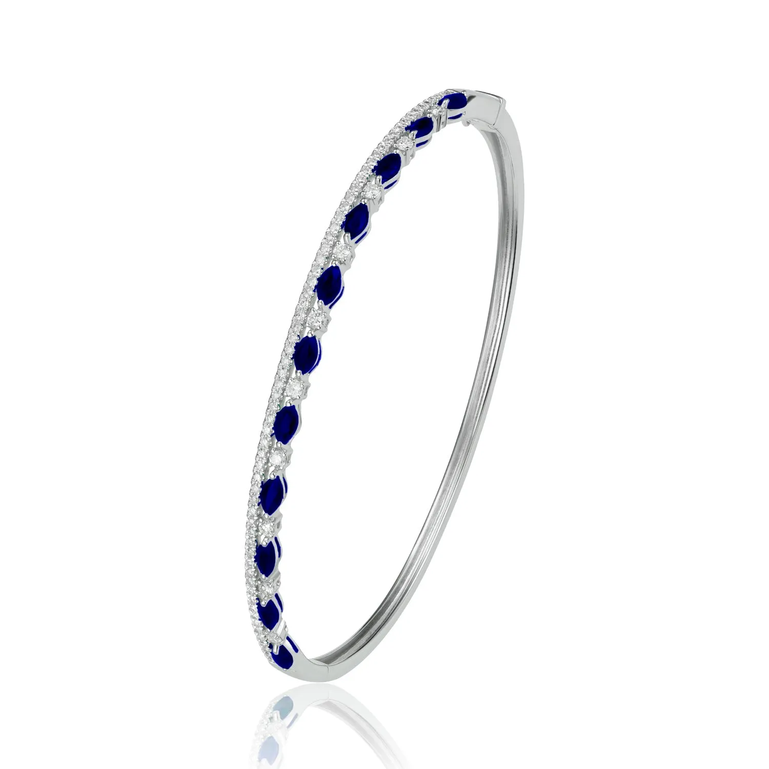 Sapphire & Diamond Bangle Bracelet