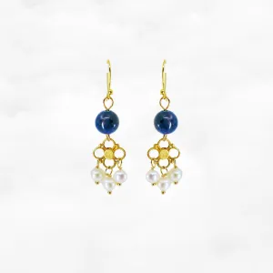 Seeds of Heaven Lapis and Pearl Earrings