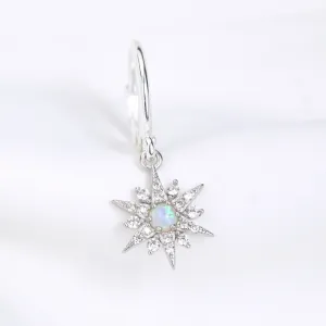 Silver Opal North Star Earring