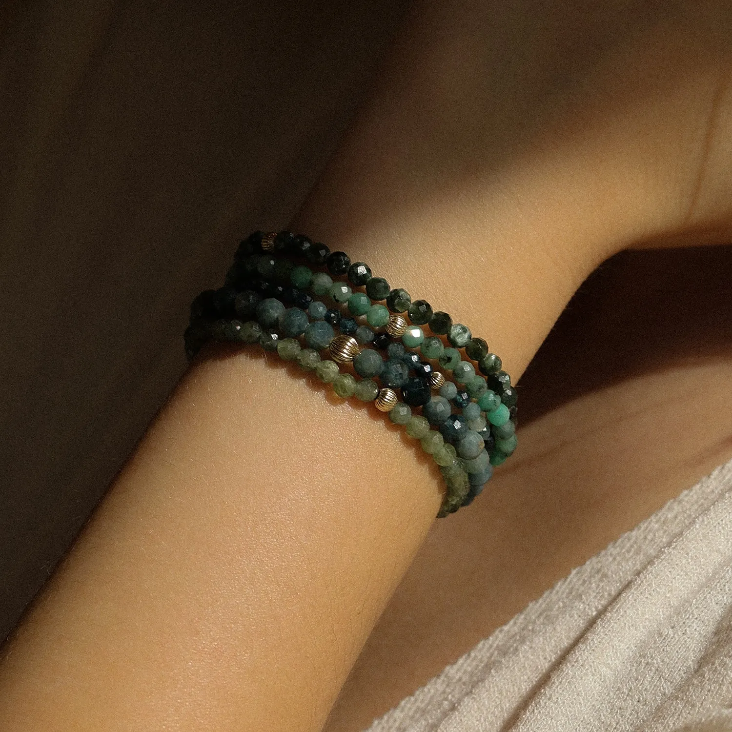 Social Mini Bracelet | Green Apatite