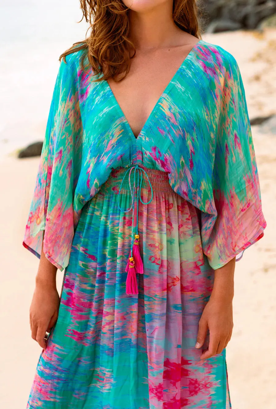 SOPHIA ALEXIA OPAL OPULENCE CAPRI KIMONO DRESS