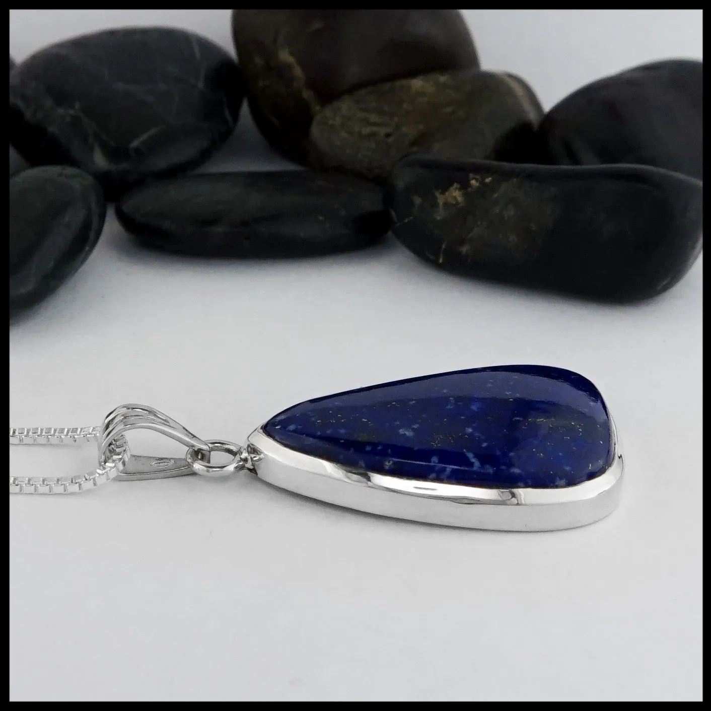 Sterling Silver Pendant with Lapis