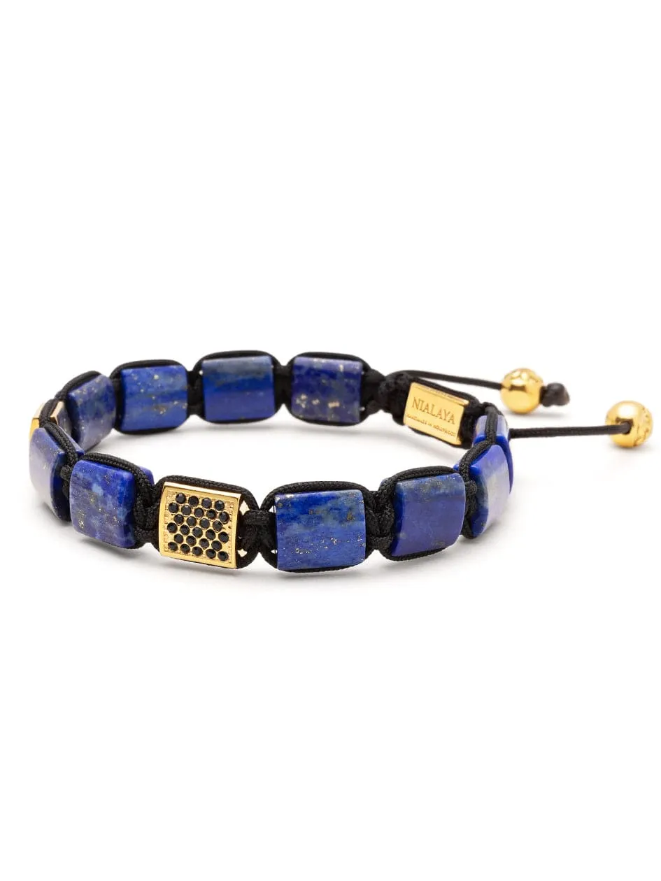 The CZ Flatbead Collection - Blue Lapis and Black CZ