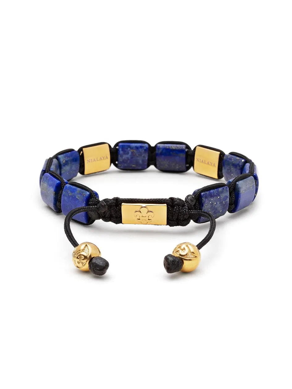 The CZ Flatbead Collection - Blue Lapis and Black CZ