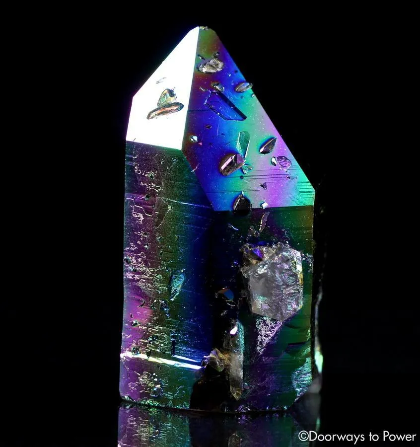 Titanium Aura Lemurian Quartz Master Record Keeper Crystal 'Energetic Perfection'