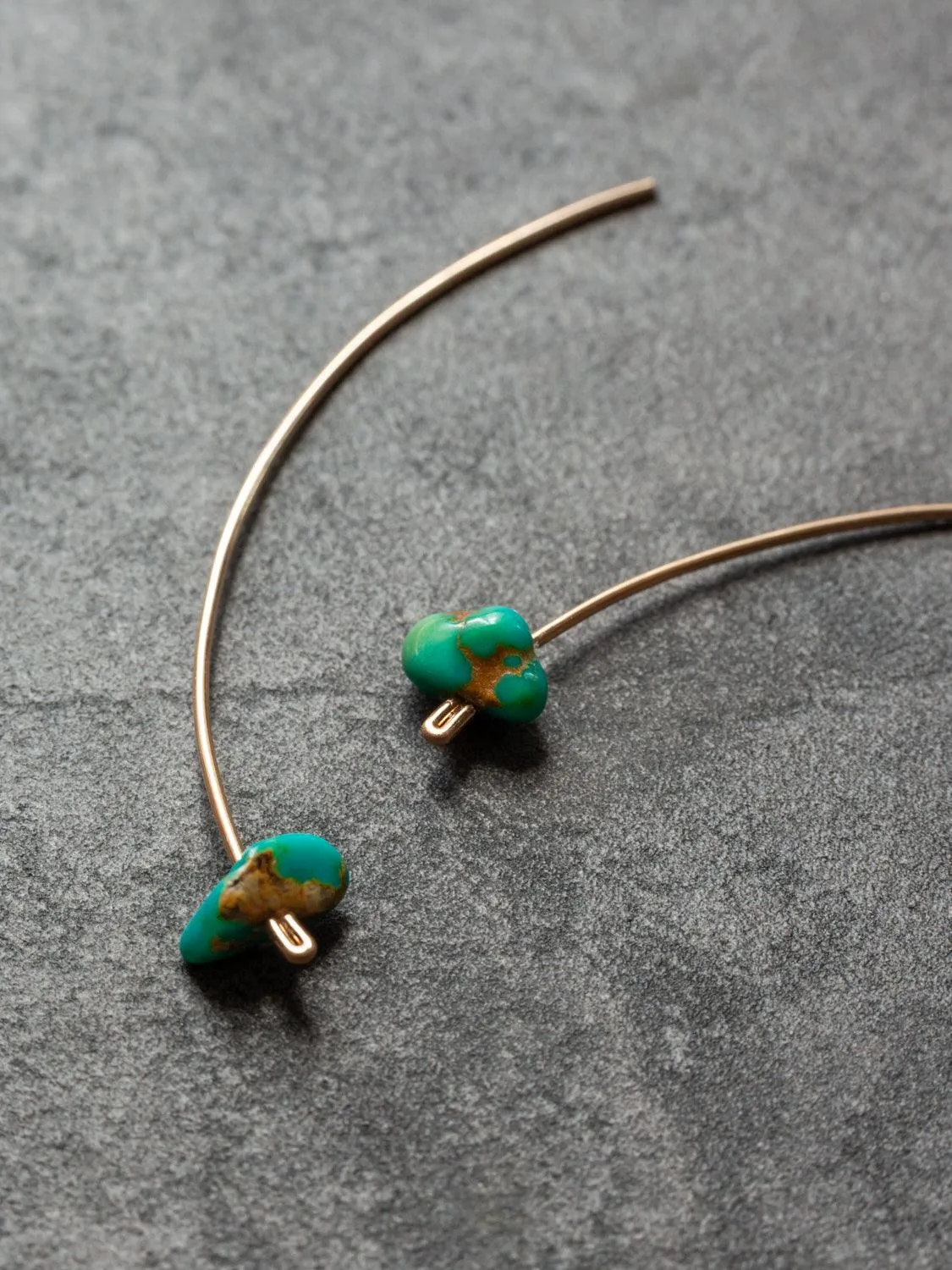 Turquoise Arc Earrings